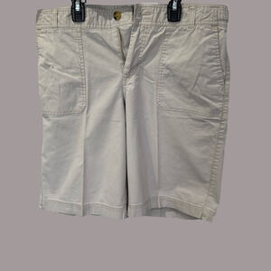 Dockers Khaki Shorts Women's Size 14 Beige Utility Pockets